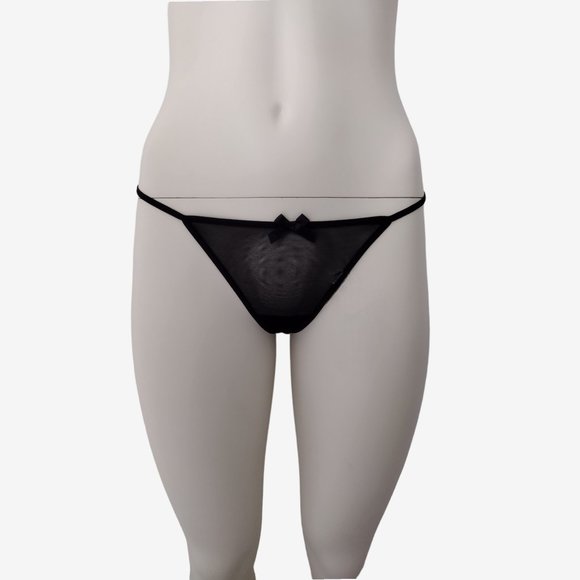 Adore Me Black Sheer Mesh Nylon G String Thong Panty Size S - Picture 2 of 13